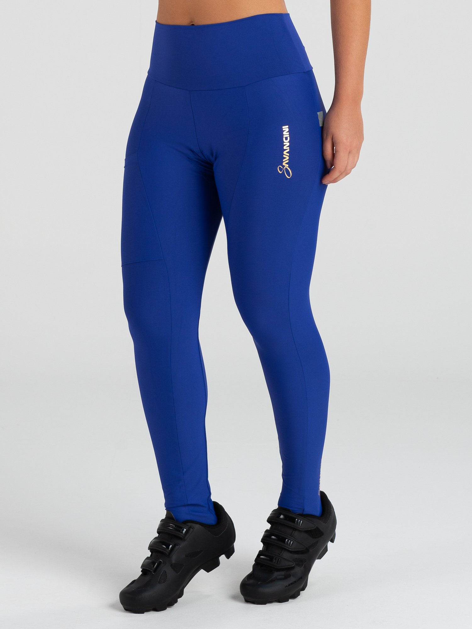 Calça De Ciclismo Feminina Azul Golden Savancini