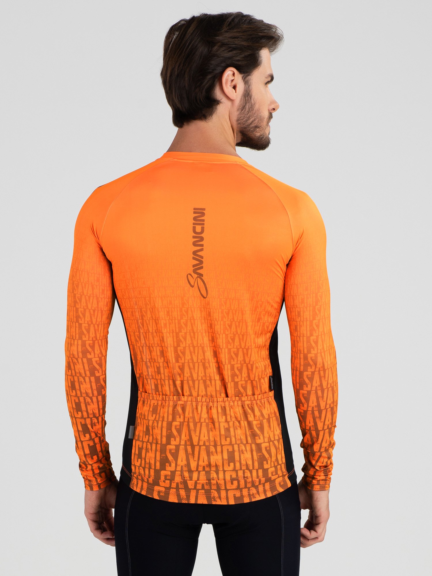 Camisa De Ciclismo Santic Manga Longa - Reflexiva E Com Bolsos Para Pedaladas Noturnas