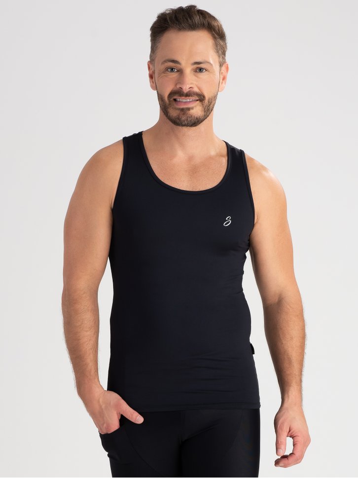 regata masculina poliamida preta golden savancini f134