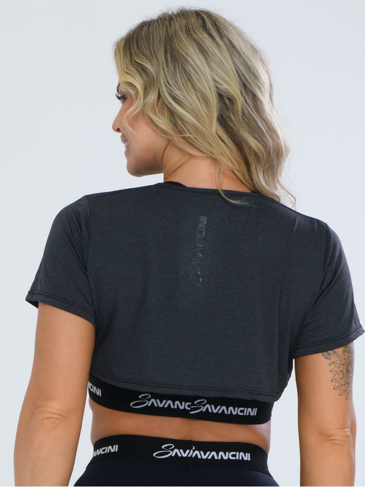 cropped fitness savancini chumbo f707 costas