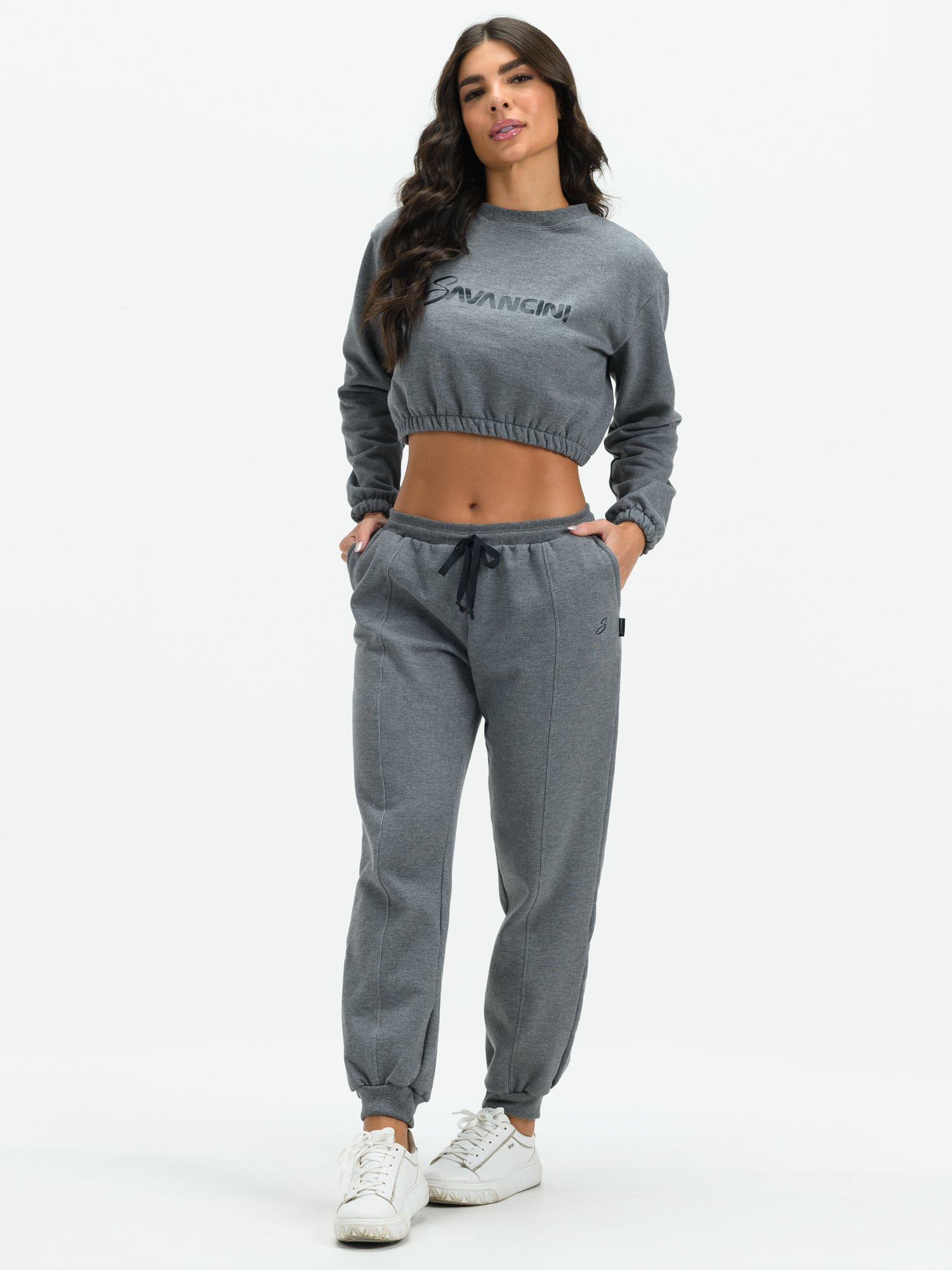 Conjunto Feminino Cropped CalÃ§a Moletom Com Cropped Conjunto