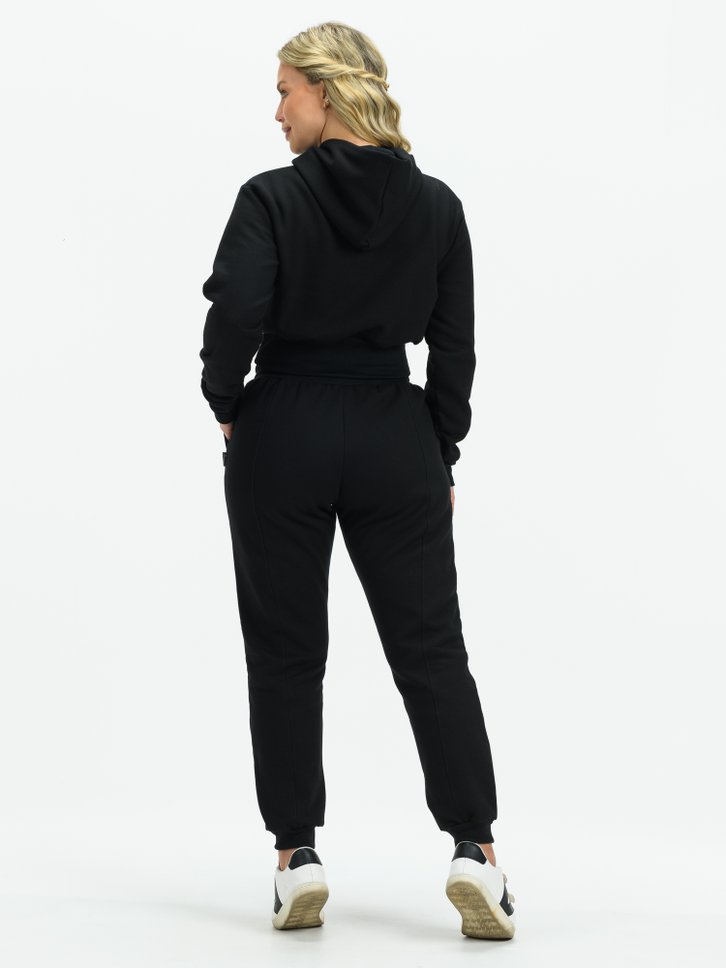 Casaco Feminino Moletom Feminino Preto Liso Moletom Liso Conjunto