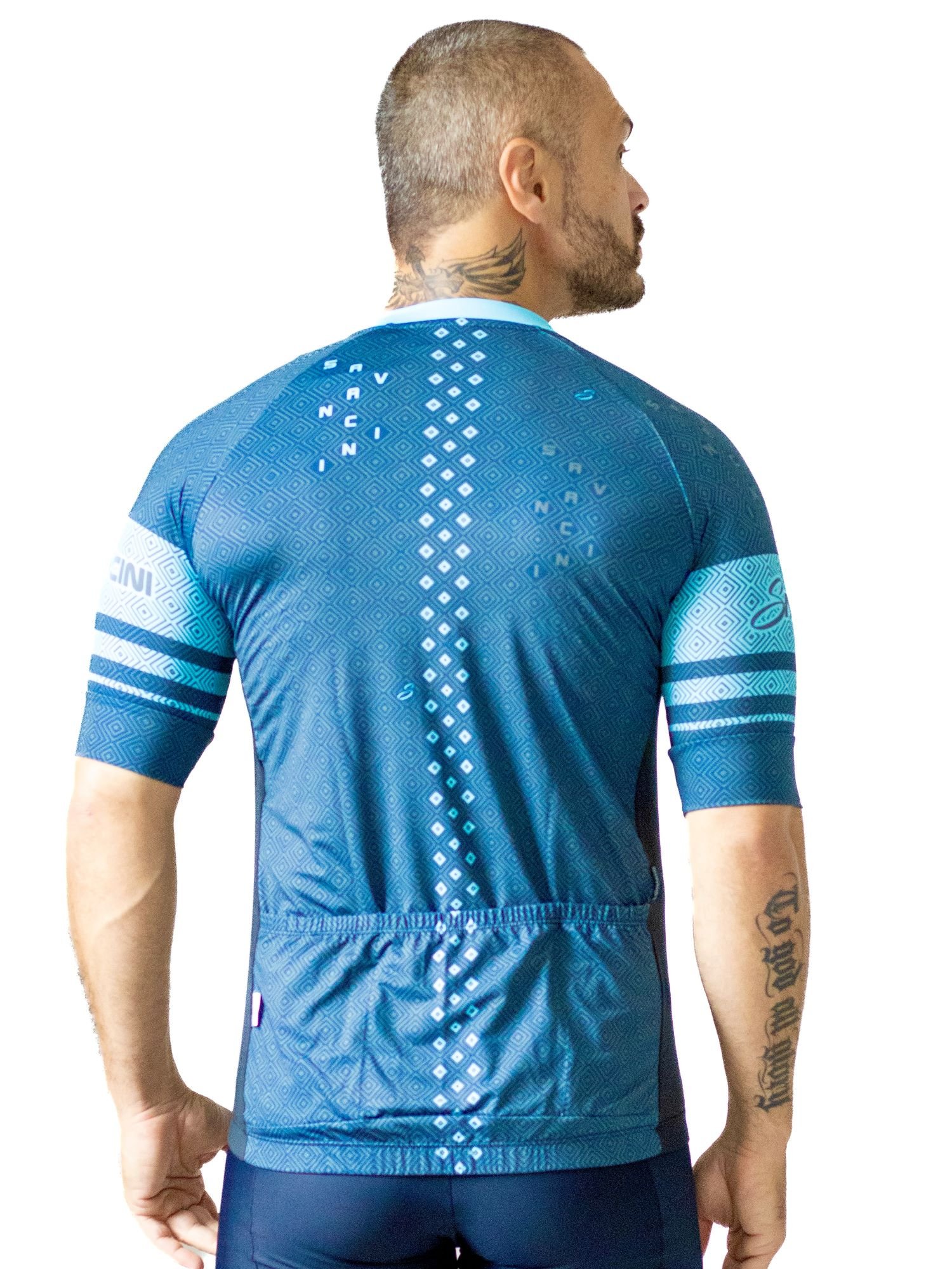 Camisa Para Ciclismo Masculina Evolution Turquesa Savancini