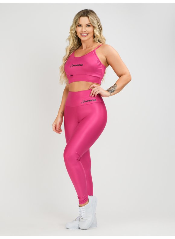 Conjunto Legging e Top Alcinha Cirrê Pink Savancini