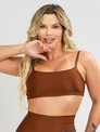 top feminino poliamida marrom star savancini st200 2