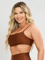 top feminino poliamida marrom star savancini st200 3