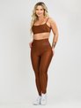 conjunto legging e top poliamida star marrom savancini st300200 k 1