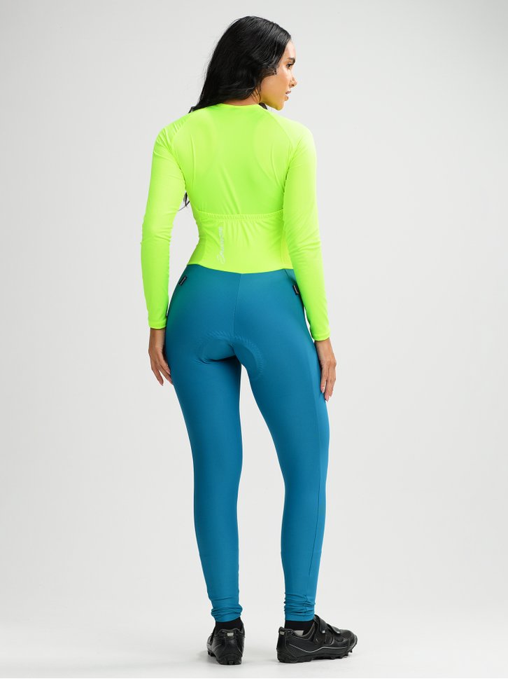 macacao ciclismo feminino forro em gel atlantis e amarelo savancini sp500 2
