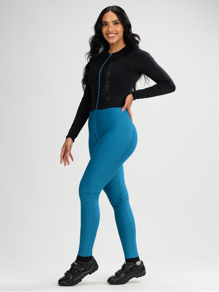 macacao ciclismo feminino forro em gel atlantis e preto savancini sp500 2