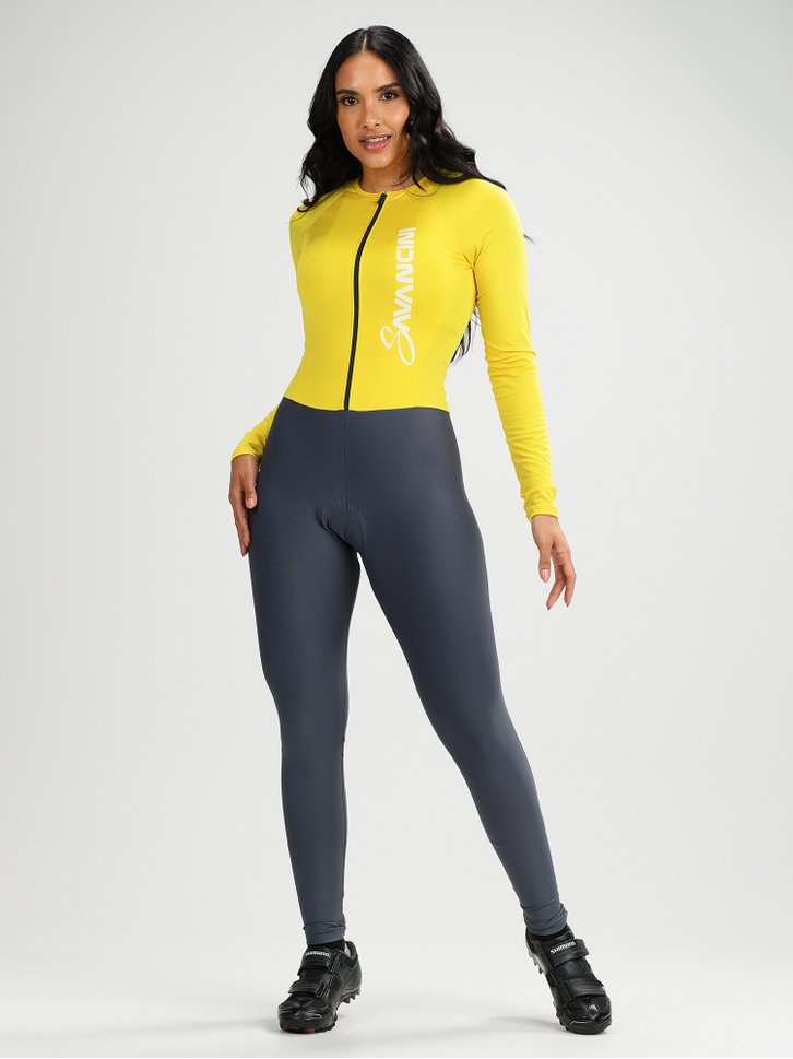 macacao ciclismo feminino forro em gel chumbo e tibet savancini sp500 1