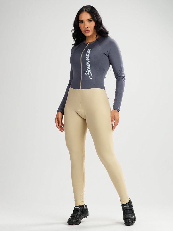 macacao ciclismo feminino forro em gel duna e chumbo savancini sp500 1
