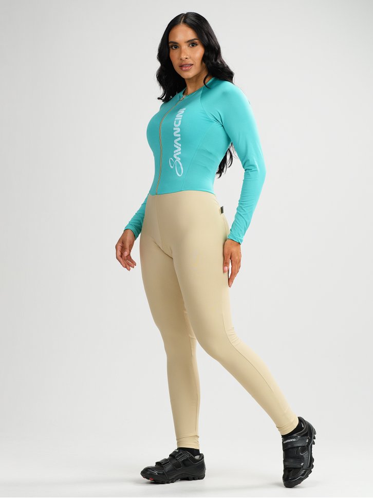 macacao ciclismo feminino forro em gel duna e tame savancini sp500 2