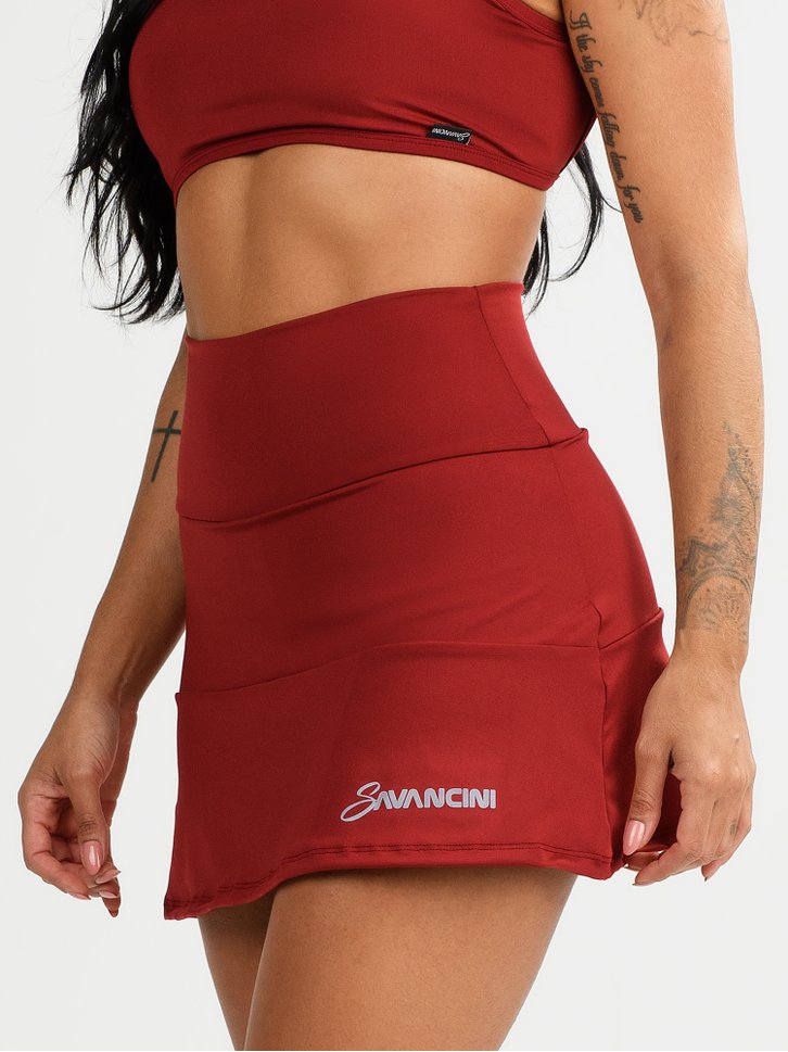 shorts saia feminino fitness savancini moving bordo 3