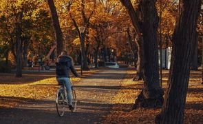 mulher andando de bicicleta