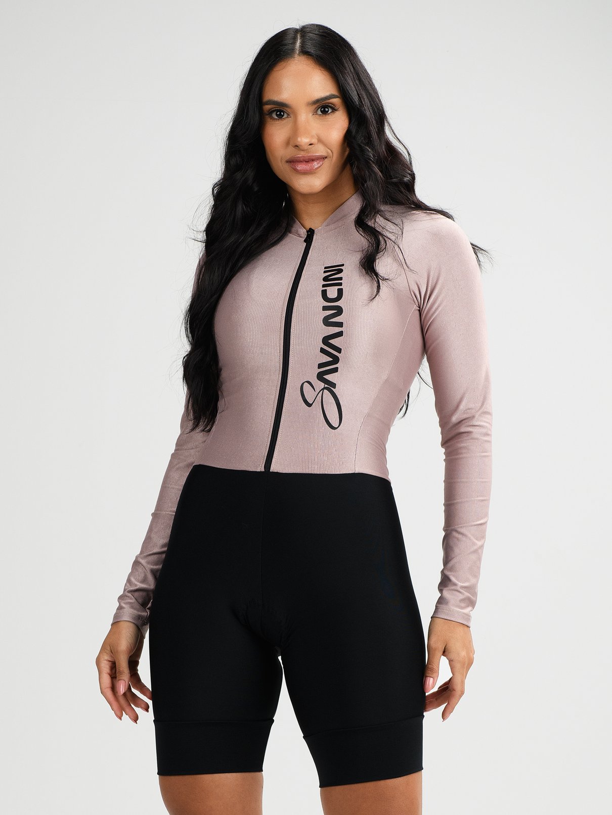 macaquinho ciclismo feminino manga longa black star alvorada savancini stb460 1