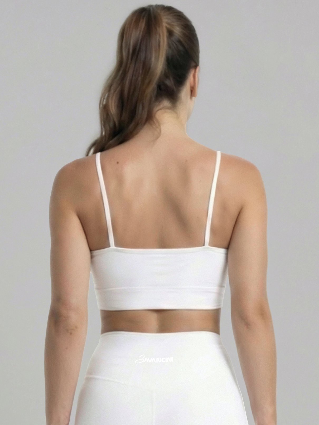 conjunto branco short costas top