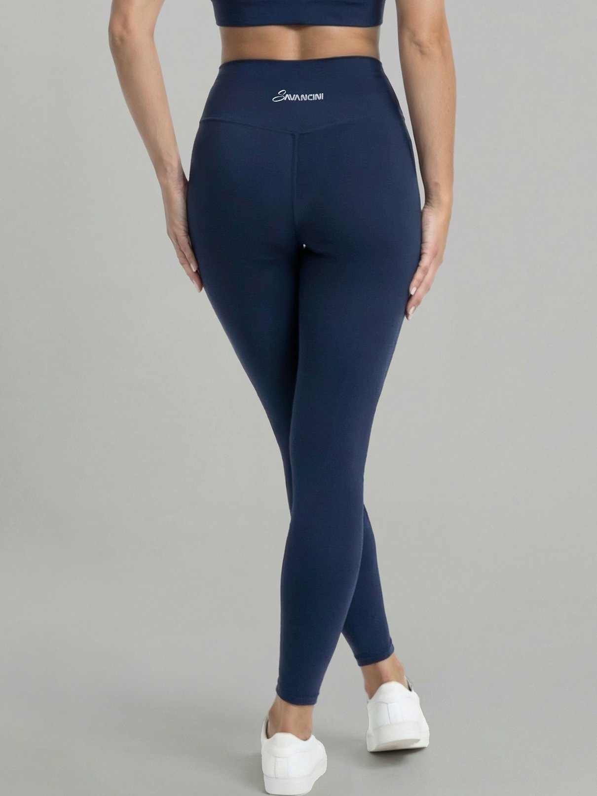 conjunto marinho legging costas calca