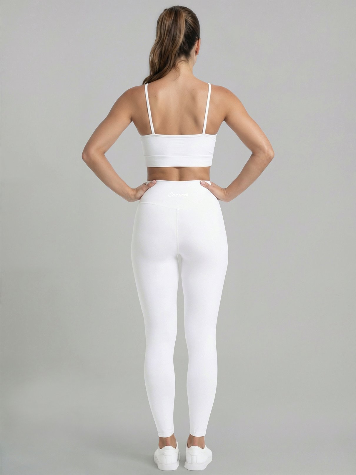 conjunto branco legging costas