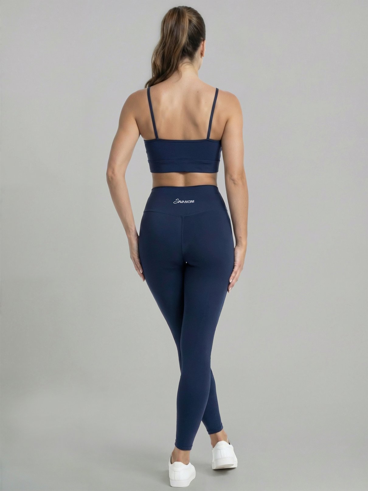 conjunto marinho legging costas