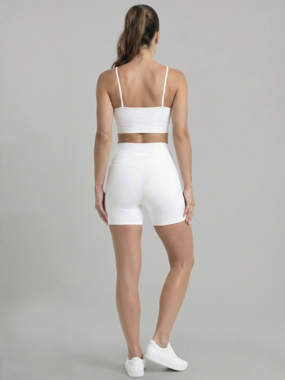 conjunto branco short costas