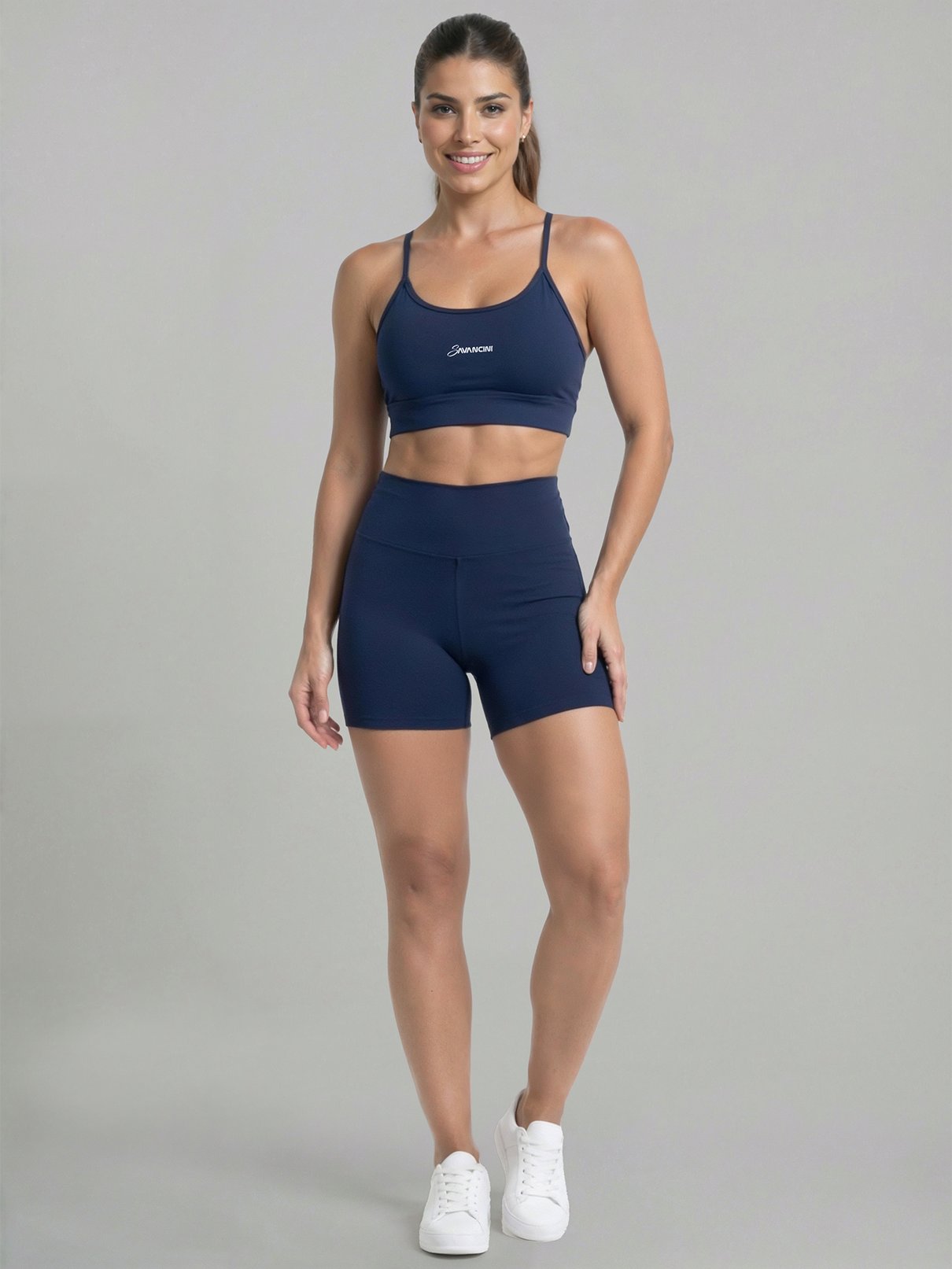 conjunto marinho short