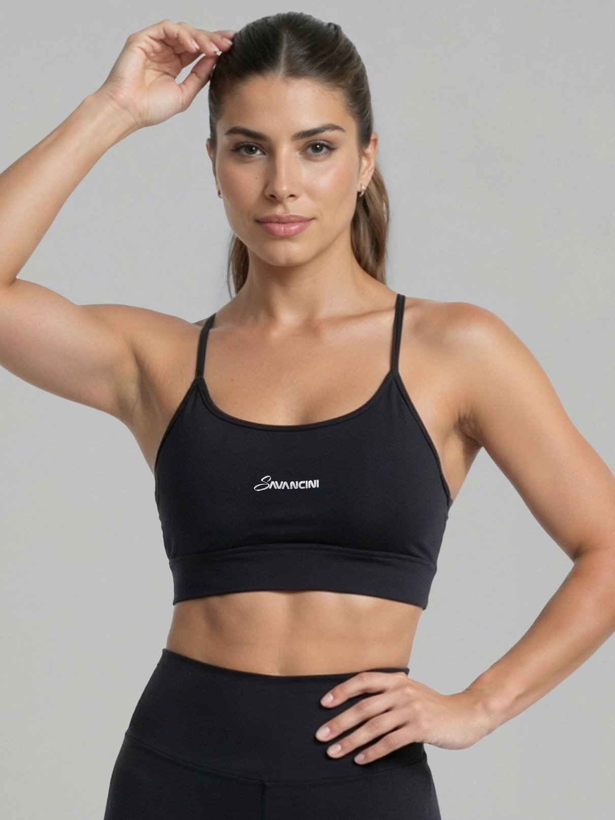 conjunto preto legging top